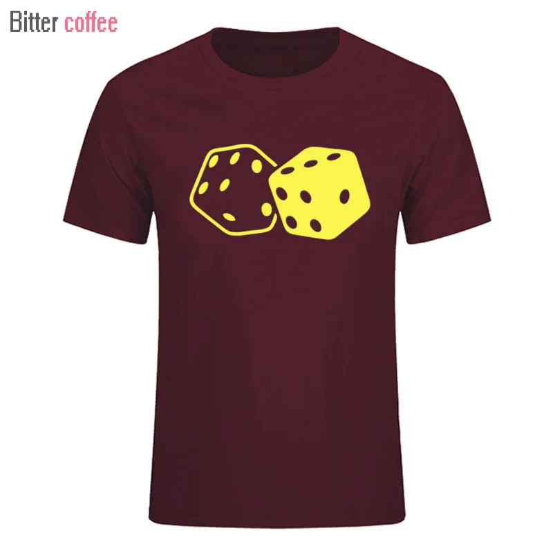 

Hot Sale Sweatshirts Top Adult Tee Shirt Funny Dice Gambling Print T-shirt Men 100% Cotton Short Sleeve T Shirts Free shipping