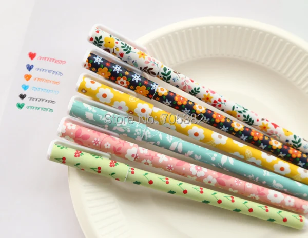 Гелевая ручка (7 серий) 6 цветов цвет в ассортименте|gel pen|colors gel penstationery pen |