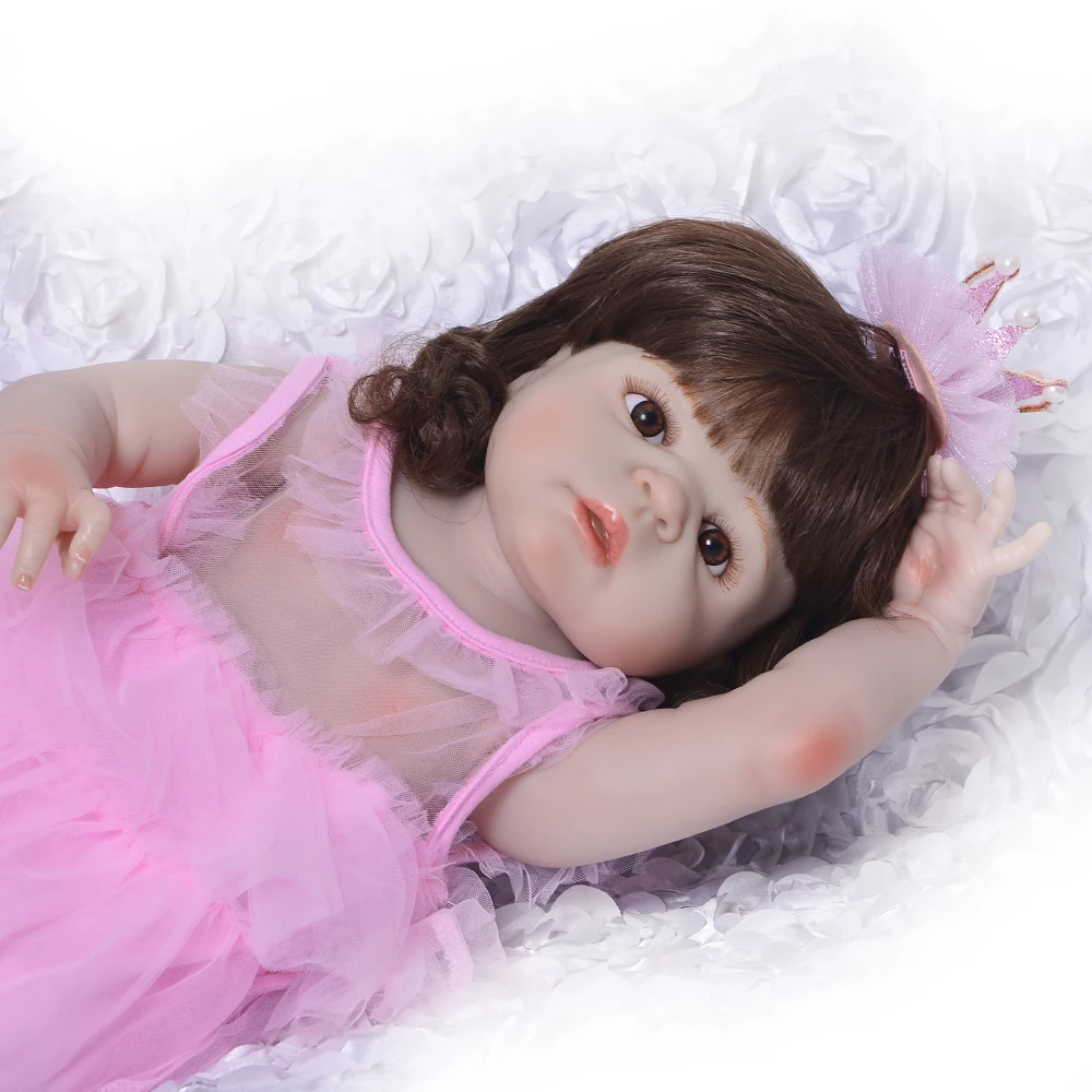 Реалистичные полностью силиконовые Reborn Baby Menina Alive 23 &quotНоворожденный ребенок