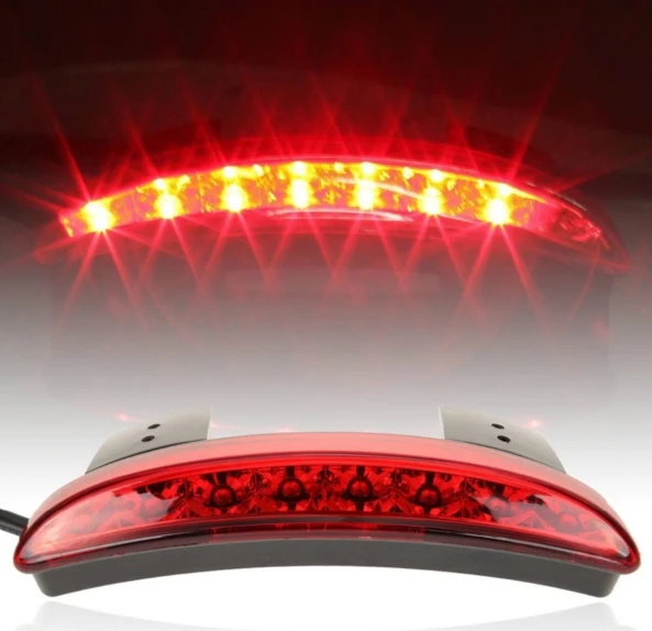 Велосипед Мотоцикл светильник Cafe Racer заднее крыло край красный светодиодный