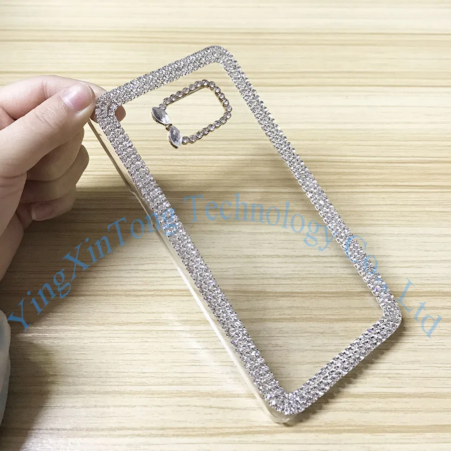 Роскошный Блестящий 3D чехол со стразами для Samsung Galaxy Note 3 4 5 7 жесткий прозрачный