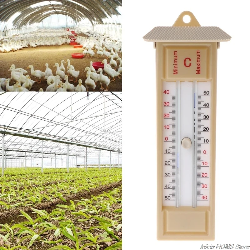Пластиковый + акриловый традиционный температурный монитор теплицы Макс-Мин