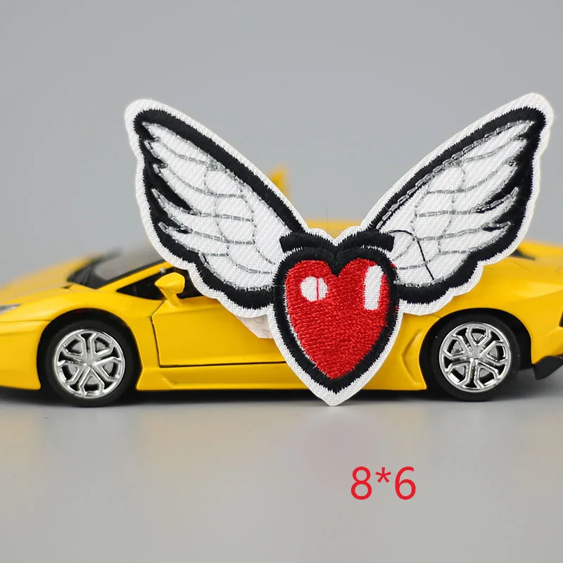 Лидер продаж 1 шт. модная нашивка с вышитым утюгом в виде крыльев любви для одежды