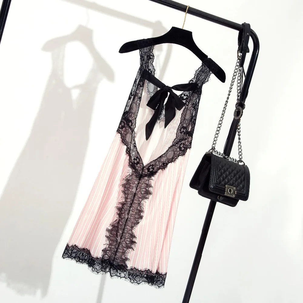 Новое поступление Летняя Сексуальная кружевная женская ночная рубашка yomrzl A322