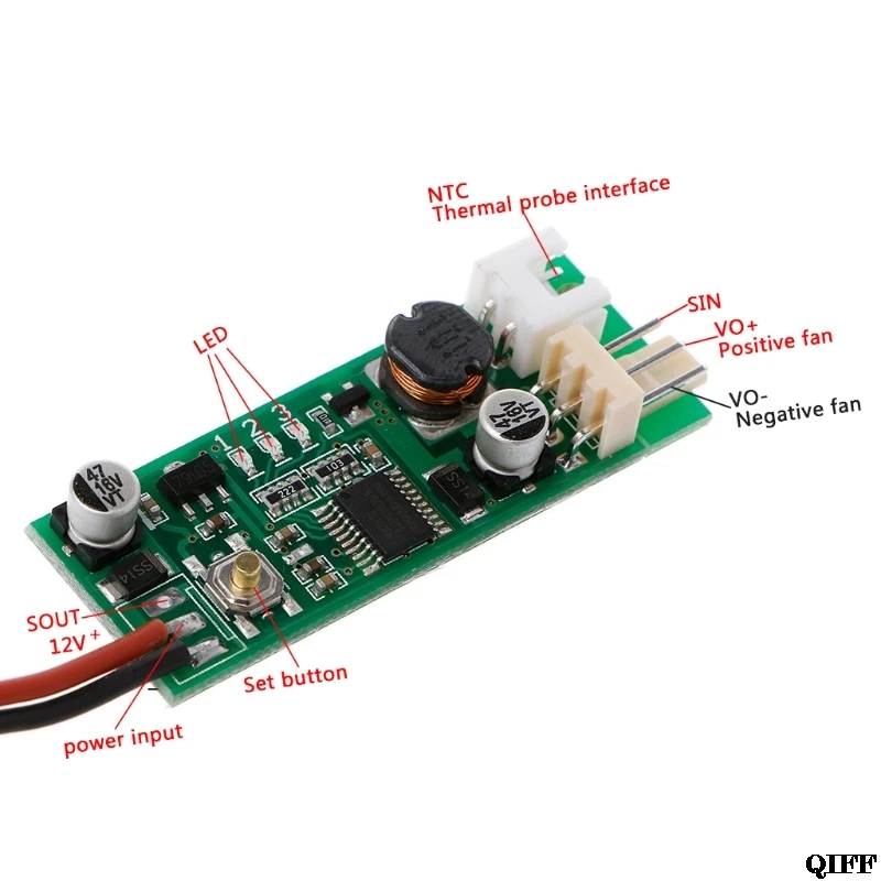 Drop Ship&ampWholesale DC 12V Temperature Speed Controler Denoised Controller for PC Fan/Alarm APR28 | Электроника