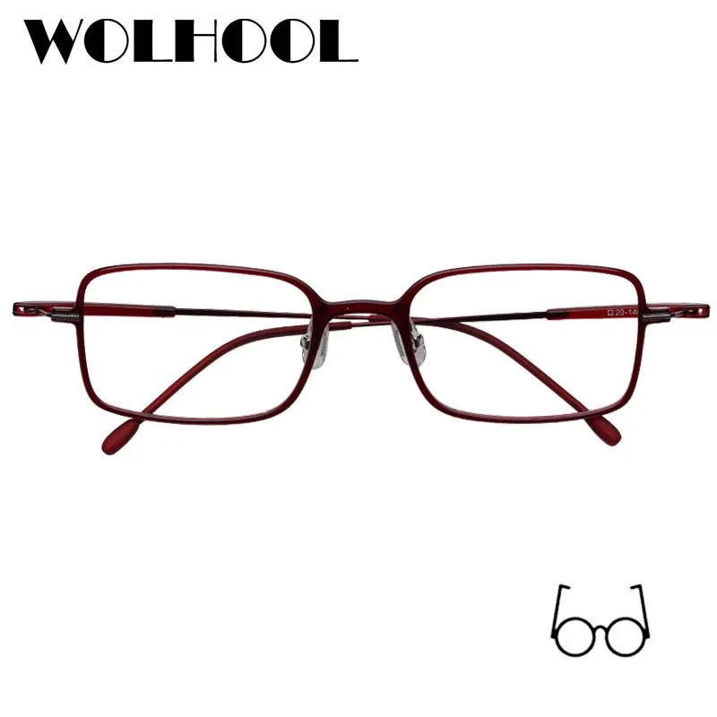 Мужские и женские прямоугольные очки с прозрачными стеклами винтажные