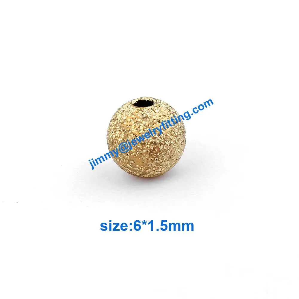 size 6mm*1.5mm stardust beads brass sandblast beads  fashion jewelry findings various plated color can be choice