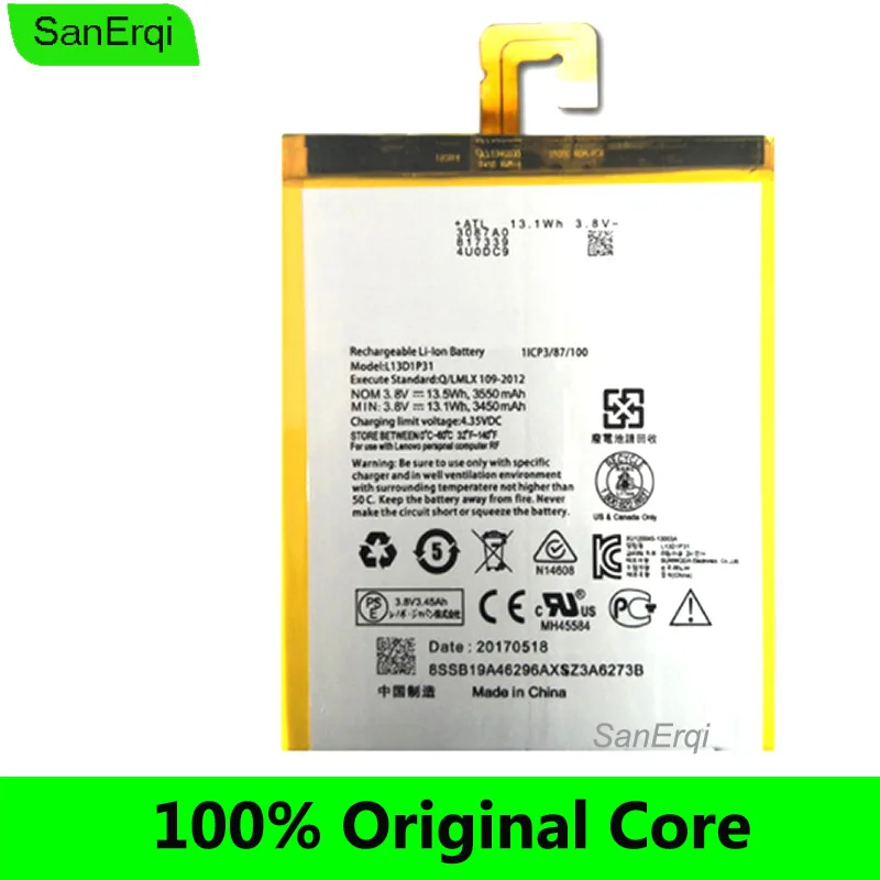 10 шт./лот для Lenovo Pad A3500 S5000 батарея S5000-H 3550 мАч tab 2 A7 A7-30 A7-10F tab3 7 TB3 710i 710F L13D1P31 |