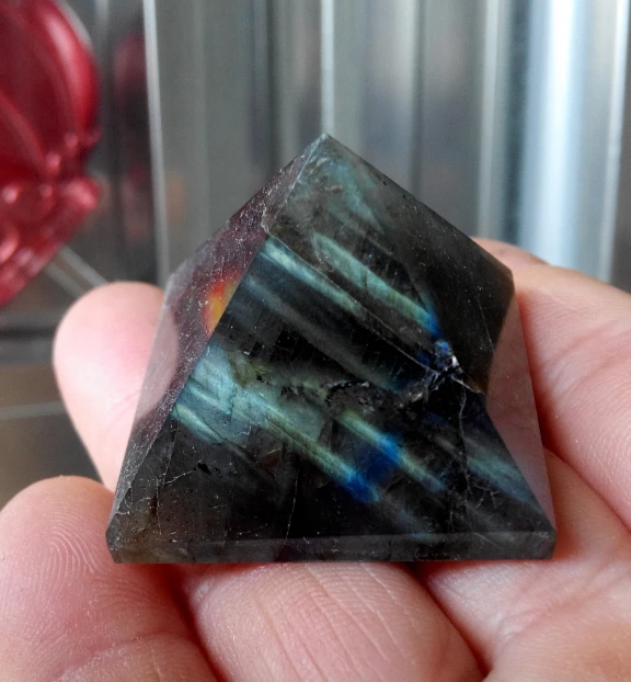 Природный лабрадорит кварц кристалл целительная Пирамида|healing pyramids|healing quartz