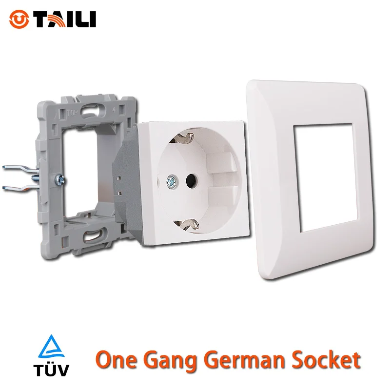 TAILI настенная розетка стандарта ЕС немецкая Schuko TL0616|eu socket plug|german wall outletplug ac |
