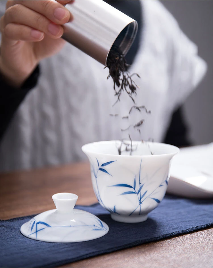WIZAMONY дорожная сумка китайский чайный набор кунг-фу gaiwan Чайник чашки ярмарка кружка Чайные Наборы белая керамика fot подарок пуэр посуда для напитков