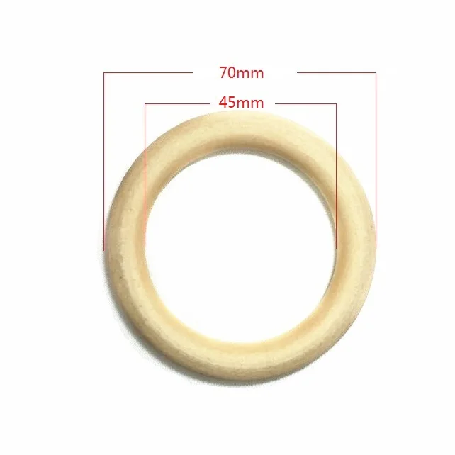 

10pc/lot 70mm Natural Wood Rings, Round Small Unfinished Wooden Rings for DIY- Natural Wood Toss Ring XP0409