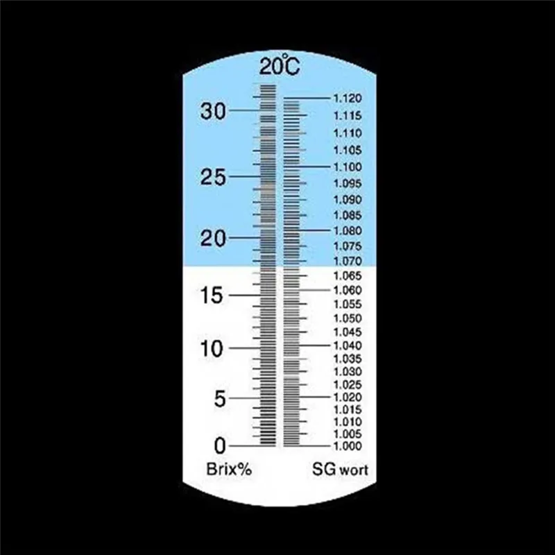 Refractometer Beer Brix Wort Sugar Alcohol 0~32%1.000~1.120 SG Specific Gravity Handheld Tool Hydrometer