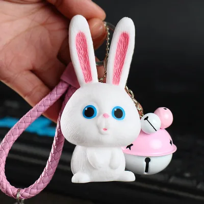 Милый kawaii брелок для ключей мех кролика плюшевый брелок для женщин брелок заяц Автомобильный держатель для ключей кукольный Мешок Подвески подарок плюшевые игрушки для детей - Цвет: style14