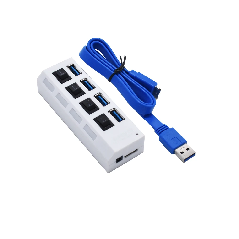 Популярный черный концентратор USB 3 0 4 порта скорость 5 Гбит/с 1 шт. для ПК ноутбука