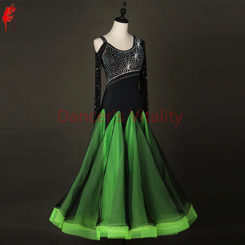 Платье для бальных танцев девочек Одежда латинских с длинными рукавами Костюм