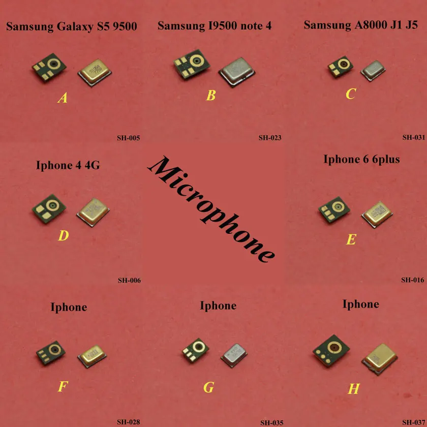 ChengHaoRan 8 моделей динамиков микрофоны внутренние запасные части для iPhone 4 6 6Plus Samsung