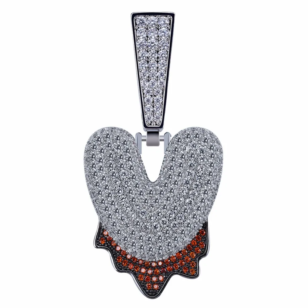 С большой пряжкой на лодыжке подвески-буквы ожерелья Bling льдом с фианитами