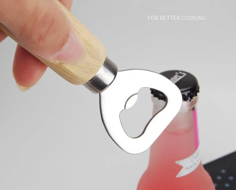 Новый Дизайн деревянной ручкой и Нержавеющая сталь Multi-Функция пивной бутылки