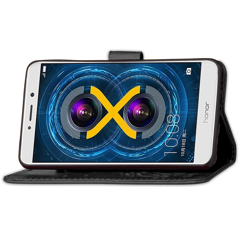 Чехол для телефона Huawei Honor 6X откидная задняя крышка из искусственной кожи