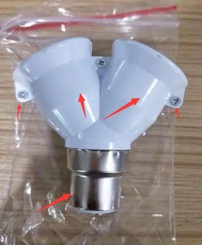 b22 to e27 NEW Bulb Base Converter Conversion Bracket Socket Adapter GU10 G9 B22 E27 E14 E12 Home Most Full Lamp Seat Fireproof Material - Цвет: b22 to e27