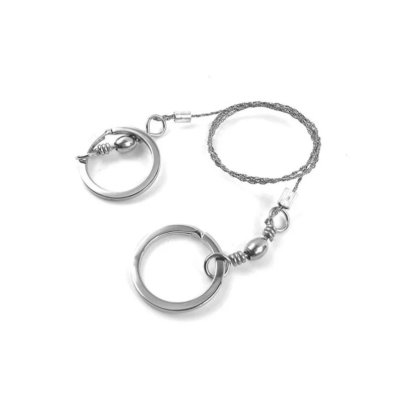 Sliver EDC аварийная Шестерня из нержавеющей стали, Проволочная пила, для улицы, практичная, для кемпинга, пеших прогулок, ручная, стальная веревка, цепная пила, инструменты для выживания - Цвет: Sliver