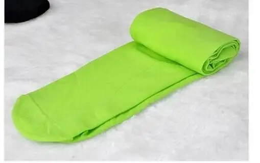 Green Детская Колготки конфеты, бархатный цвет оказать колготки для танцев для девочек красивые белые носки красочные Танцы ing колготки, детские колготки для девочек с узором - Цвет: Green