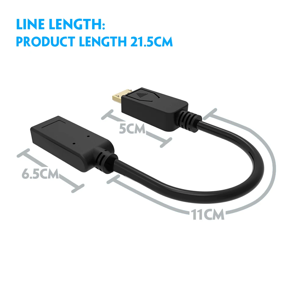 Vmade Мини DP к HDMI Дисплей порт адаптер портов дисплея кабель конвертер для ПК