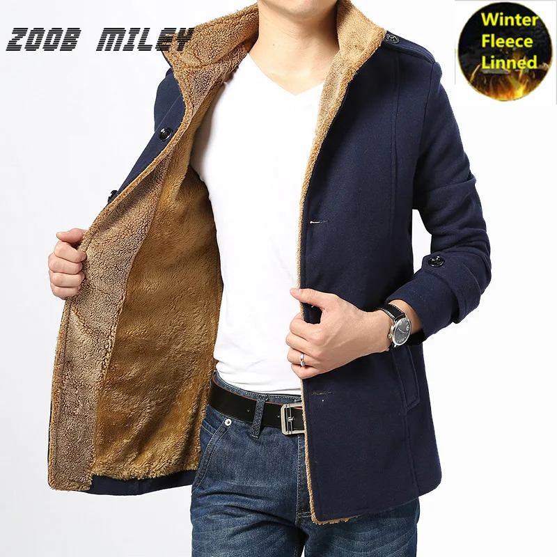 Мужская зимняя куртка ZOOB черная теплая с длинным рукавом и бархатной подкладкой