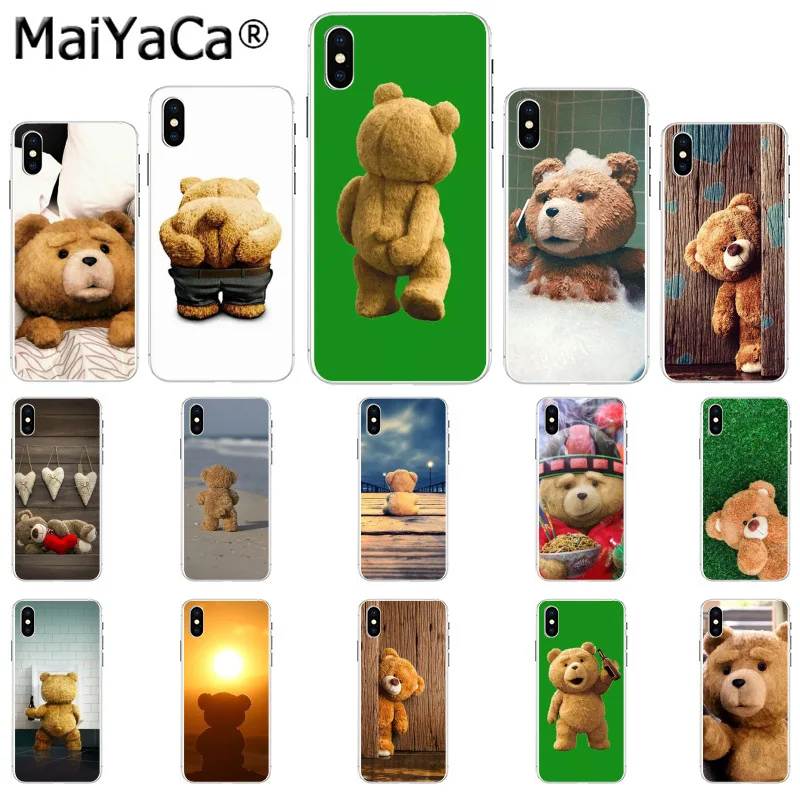 Чехол для телефона Maiyaca Your good friend коричневый плюшевый мишка iphone SE 2020 11 pro 8 7 66S Plus X XS