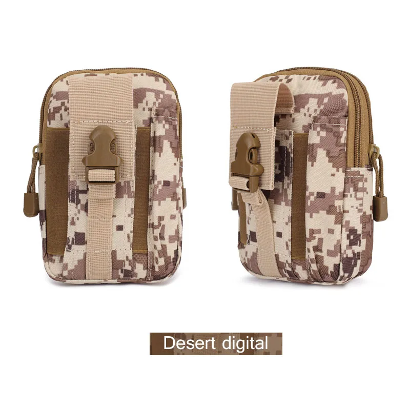 Desert digital Мужская тактическая Сумка Molle, поясная сумка, маленький карман, военная поясная сумка, чехлы для телефона, для бега, путешествий, кемпинга - Цвет: Desert digital