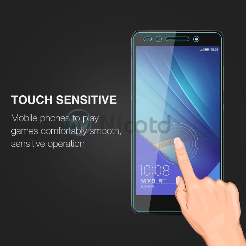 Никотд 2.5D 9H Премиум Закаленное стекло для Huawei Honor 7 5 2 дюйма защита экрана