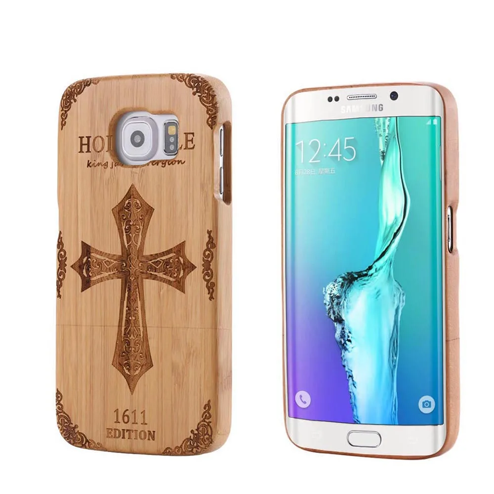 KISSCASE для Samsung S6 Edge винтажная натуральная древесина бамбук Гибридный Потяните