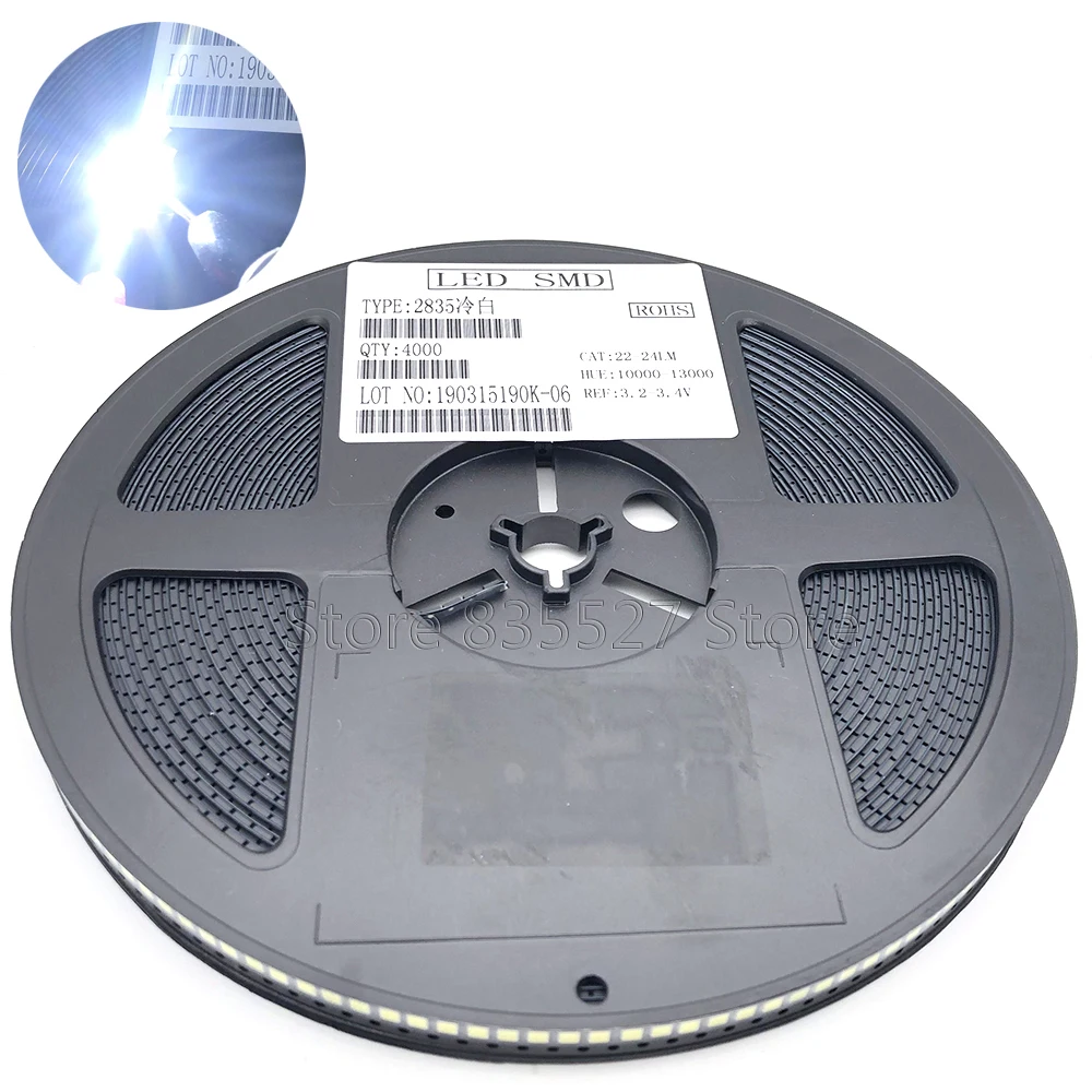 4000 шт./партия 2835 SMD led 23 25LM чистый белый/натуральный белый/теплый белый/холодный