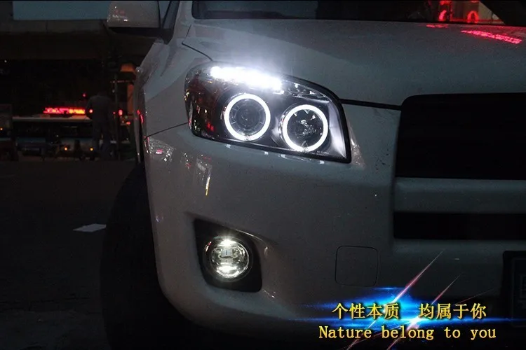 BEINGWINS Автомобильная фара для Toyota RAV4 головной светильник s 2009-2013 для RAV 4 светодиодный Ангел глаз DRL Q5 bi xenon объектив h7 Ксенон передний светильник