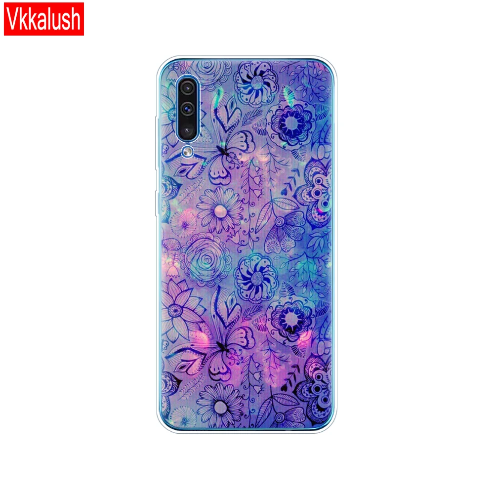 80009 Силиконовый прозрачный чехол для Samsung Galaxy A50, чехол для телефона Samsung a50 A505 A505F SM-A505F, мягкий чехол 6,4 - Цвет: 80009