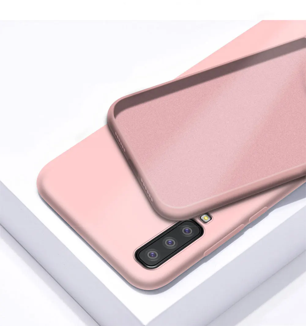 Чехол для samsung Galaxy A70 A50 A40 A20 чехол Жидкий чехол внутри Флокированный Бампер Мягкий ТПУ чехол для телефона для samsung A60 A30 A10