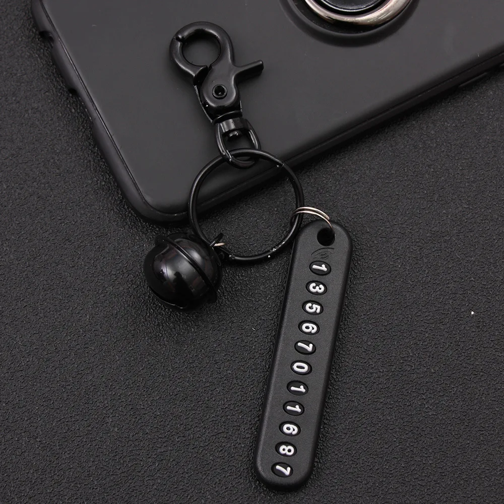 Black buckle Анти-потеря номерной знак кулон-брелок для автомобиля авто автомобиль карта брелок для автомобиля украшение интерьера розовый синий - Название цвета: Black buckle