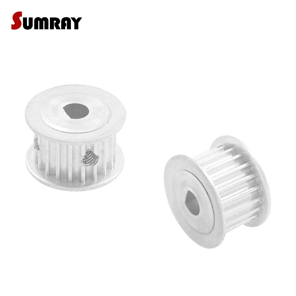 

SUMRAY MXL 20T D type Timing Belt Pulley 5*4.5/6*5mm bore 7/11mm width D type Motor Belt Pulley for Engraving Machine 2pcs/lot