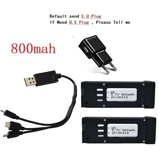 Новая(3 в 1) 800 мА/ч, 3,7 V Батарея Зарядное устройство блоки для E58 JY019 S168 запасные части для радиоуправляемого квадрокоптера Запчасти 3,7 v дрона с дистанционным управлением Lipo Батарея - Цвет: Красный