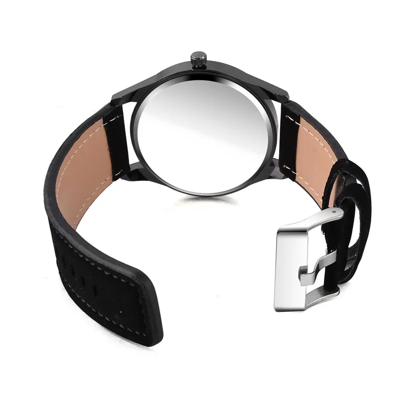 Buy Reloj 2018 Fashion Large Dial Military Quartz Men Watch Leather Sport watches High Quality Clock Wristwatch Relogio Masculino T4 on