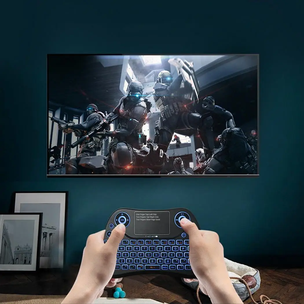 Многофункциональная беспроводная мини сенсорная панель 2 4 ГГц до 10 м черная