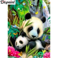 dispaint full squareround drill 5d diy diamond painting panda flower embroidery cross stitch 3d home decor a10763