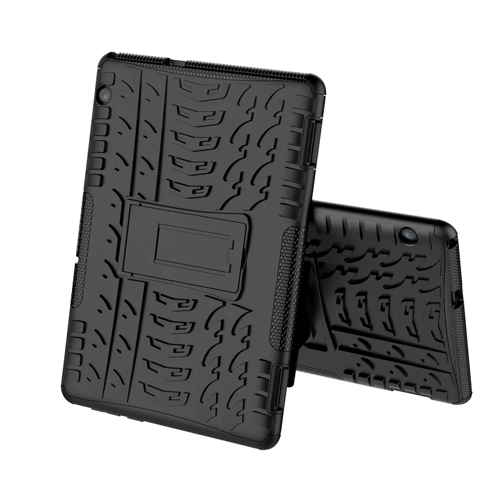100 шт/партия Броня Dazzle TPU+ PC shell пластиковый защитный чехол для huawei Mediapad T5 10 чехол для планшета - Цвет: Черный