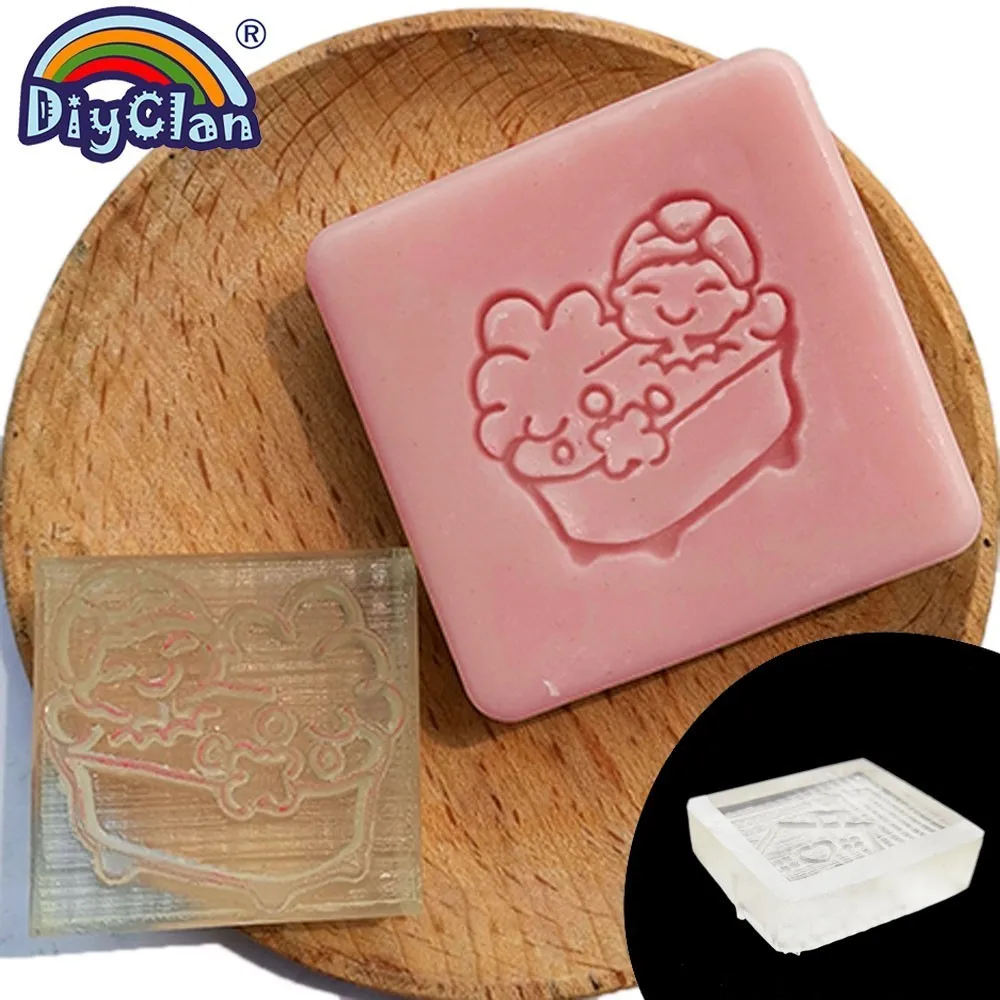 Детское акриловое прозрачное мыло для ванной ручная работа Z0032XZ|soap seal|soap stampstamp