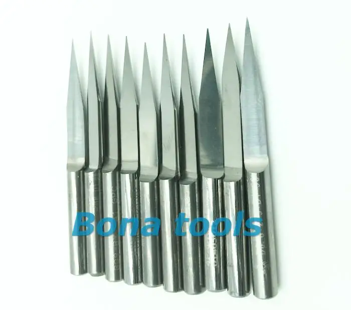 10 шт. 4 мм диаметр. Твердосплавные инструменты для резьбы на 15 градусов в форме V
