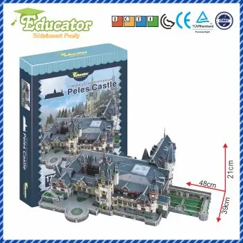 3D головоломка модель бумажной игры Diy Пелес замок модель|3d puzzle|puzzle model3d puzzle model |