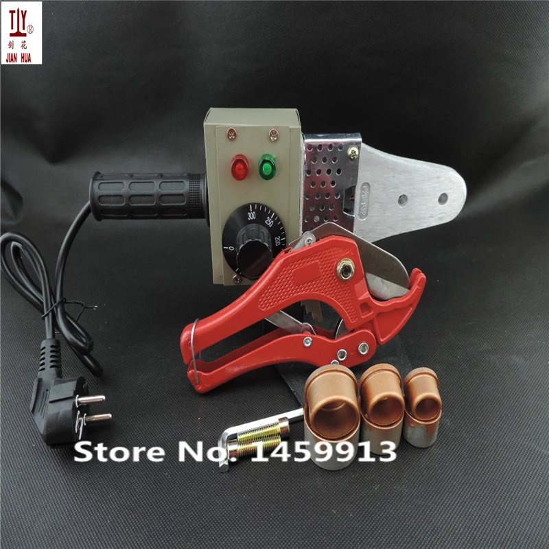 

Free shipping with 42mm pipe cutter 20-32mm plastic tube pipe welder 220V 600W hot melt machine, ppr pipe welding machine