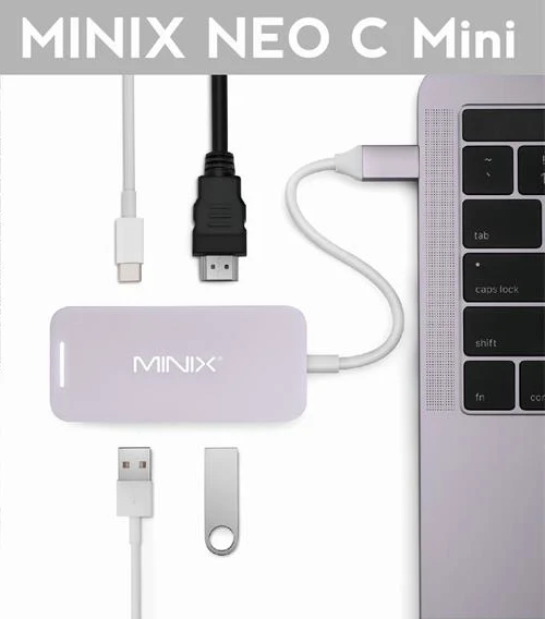 MINIX USB-C концентратор многопортовый адаптер с двойным HDMI выходом 4K адаптер 3 USB 3,0 Gigabit Ethernet USB-C Зарядка для Apple MacBook