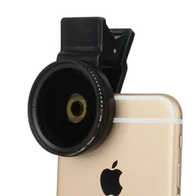 ZOMEI 37mm Cell Phone Camera Lens Pro Universal ND Filter ND2-ND400 Adjustable for iPhone Samsung Huawei with clip